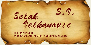 Selak Velkanović vizit kartica